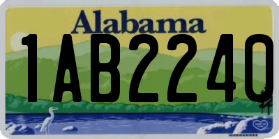 AL license plate 1AB2240