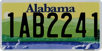 AL license plate 1AB2241