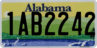 AL license plate 1AB2242