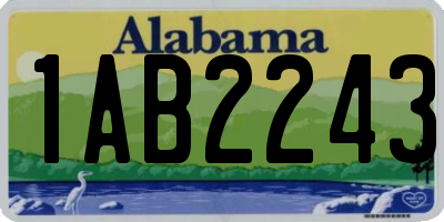 AL license plate 1AB2243