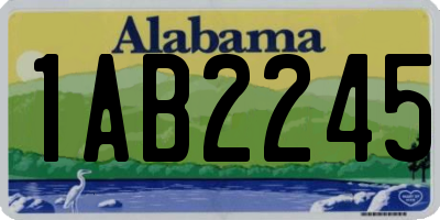 AL license plate 1AB2245