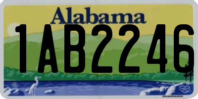 AL license plate 1AB2246