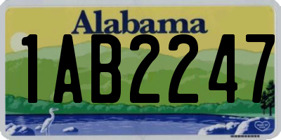 AL license plate 1AB2247