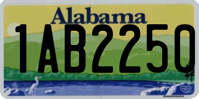 AL license plate 1AB2250