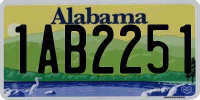 AL license plate 1AB2251