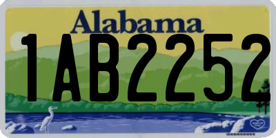 AL license plate 1AB2252