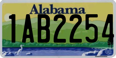 AL license plate 1AB2254