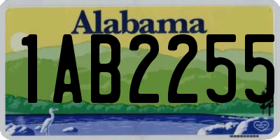 AL license plate 1AB2255