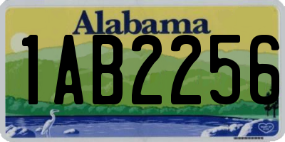 AL license plate 1AB2256