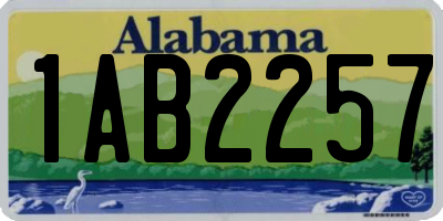 AL license plate 1AB2257