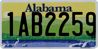 AL license plate 1AB2259