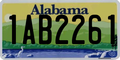 AL license plate 1AB2261