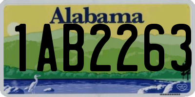 AL license plate 1AB2263