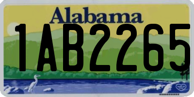 AL license plate 1AB2265