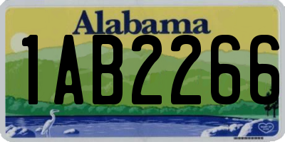 AL license plate 1AB2266