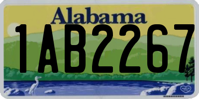 AL license plate 1AB2267