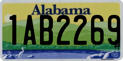 AL license plate 1AB2269