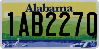 AL license plate 1AB2270