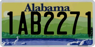 AL license plate 1AB2271