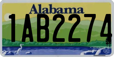 AL license plate 1AB2274