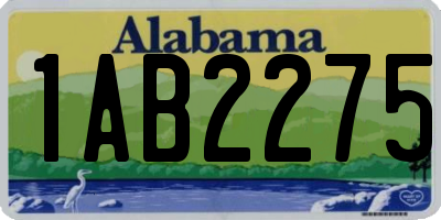 AL license plate 1AB2275