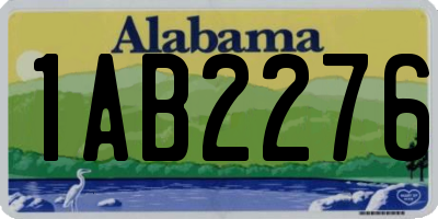 AL license plate 1AB2276