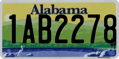 AL license plate 1AB2278