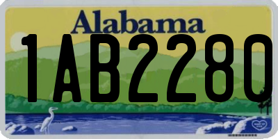 AL license plate 1AB2280