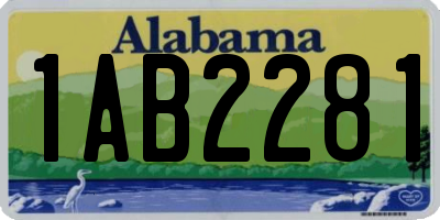 AL license plate 1AB2281