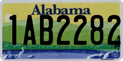 AL license plate 1AB2282