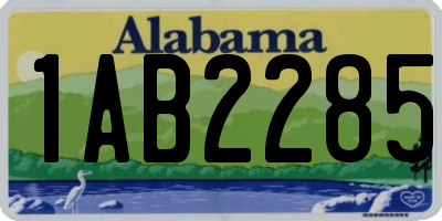 AL license plate 1AB2285