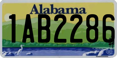 AL license plate 1AB2286