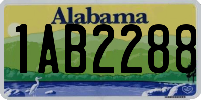 AL license plate 1AB2288