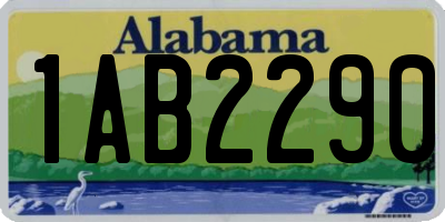 AL license plate 1AB2290