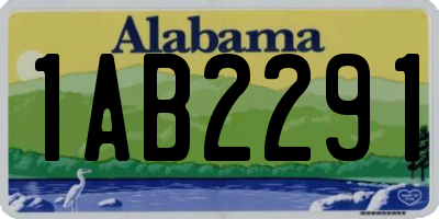 AL license plate 1AB2291