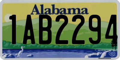 AL license plate 1AB2294