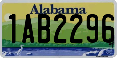 AL license plate 1AB2296