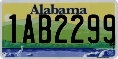 AL license plate 1AB2299