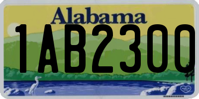 AL license plate 1AB2300