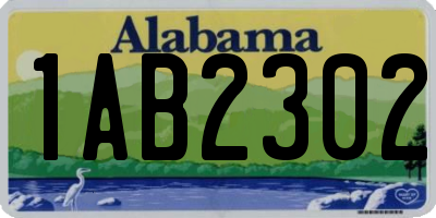 AL license plate 1AB2302