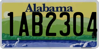 AL license plate 1AB2304