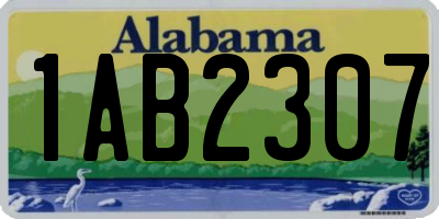 AL license plate 1AB2307