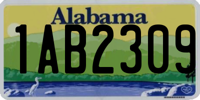 AL license plate 1AB2309