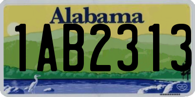 AL license plate 1AB2313