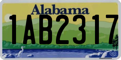 AL license plate 1AB2317