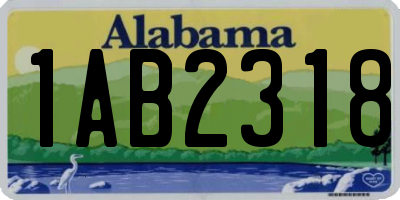 AL license plate 1AB2318