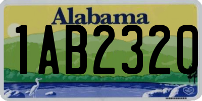 AL license plate 1AB2320