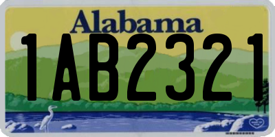 AL license plate 1AB2321