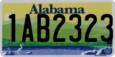 AL license plate 1AB2323