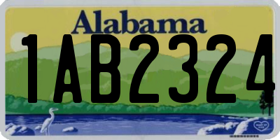 AL license plate 1AB2324